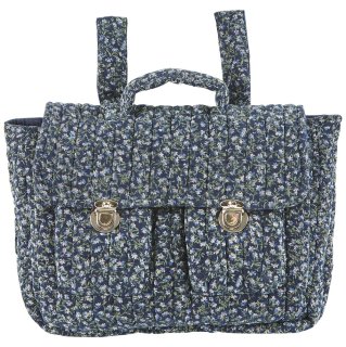 <img class='new_mark_img1' src='https://img.shop-pro.jp/img/new/icons14.gif' style='border:none;display:inline;margin:0px;padding:0px;width:auto;' />EMILE ET IDA  NAVY BLUE QUILTED COTTON SCHOOLBAG