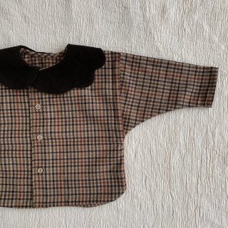 <img class='new_mark_img1' src='https://img.shop-pro.jp/img/new/icons14.gif' style='border:none;display:inline;margin:0px;padding:0px;width:auto;' />LUPO KUMO Shirt  from Italy (Camel  Check)