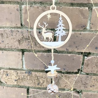 Christmas work    Deer, tree and three ornamentסFrom  Colmar  France