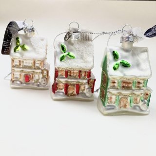 3 ñ䡡Christmas work    Glass ornament house from Colmar FranceסFrom  Colmar  France