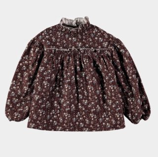 <img class='new_mark_img1' src='https://img.shop-pro.jp/img/new/icons20.gif' style='border:none;display:inline;margin:0px;padding:0px;width:auto;' />SALE 30%!!!brown flower ruffle  blouse FROM SPAIN 
