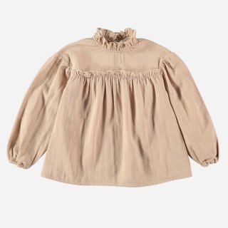 <img class='new_mark_img1' src='https://img.shop-pro.jp/img/new/icons14.gif' style='border:none;display:inline;margin:0px;padding:0px;width:auto;' />Smoke Ivory ruffled  blouse FROM SPAIN 