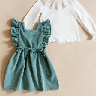 <img class='new_mark_img1' src='https://img.shop-pro.jp/img/new/icons14.gif' style='border:none;display:inline;margin:0px;padding:0px;width:auto;' />Corduroy Pinfore ( teal)from France