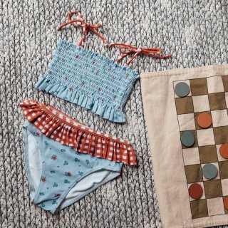 <img class='new_mark_img1' src='https://img.shop-pro.jp/img/new/icons20.gif' style='border:none;display:inline;margin:0px;padding:0px;width:auto;' />Alameda  Bikini swimsuits  redgingam frill FROM SPAIN  
