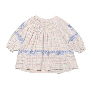<img class='new_mark_img1' src='https://img.shop-pro.jp/img/new/icons14.gif' style='border:none;display:inline;margin:0px;padding:0px;width:auto;' />Tulip dress  Desert sunset chex  (hand embroidary  ) from USA 