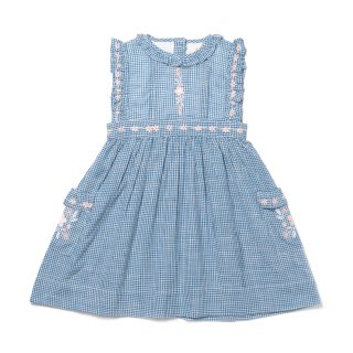 <img class='new_mark_img1' src='https://img.shop-pro.jp/img/new/icons14.gif' style='border:none;display:inline;margin:0px;padding:0px;width:auto;' />CLOVER dress BLue Gingam (hand embroidary  ) from USA 