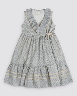 <img class='new_mark_img1' src='https://img.shop-pro.jp/img/new/icons14.gif' style='border:none;display:inline;margin:0px;padding:0px;width:auto;' />Little cottons AMEL Wrap dress (calico floral in blue)