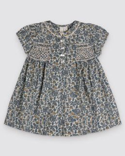 <img class='new_mark_img1' src='https://img.shop-pro.jp/img/new/icons14.gif' style='border:none;display:inline;margin:0px;padding:0px;width:auto;' />Little cottons Elisabeth hand smocked  dress (midsummerblue  floral)