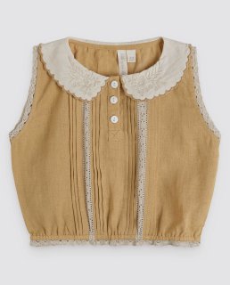 <img class='new_mark_img1' src='https://img.shop-pro.jp/img/new/icons14.gif' style='border:none;display:inline;margin:0px;padding:0px;width:auto;' />Little cottons  PIP Blouse  (linen in mustard)