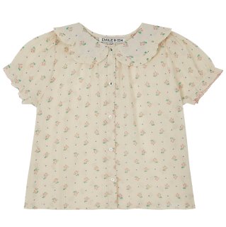<img class='new_mark_img1' src='https://img.shop-pro.jp/img/new/icons14.gif' style='border:none;display:inline;margin:0px;padding:0px;width:auto;' />EMILE ET IDA  CUEILLETTE   Cotton shortsleeve Blouse (tulip button)026a