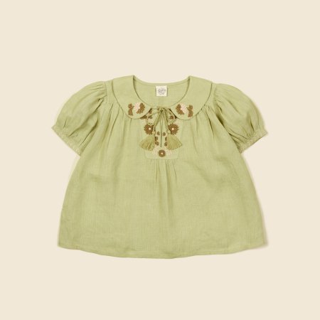 7/1 21時～40% SALE！！APOLINA NORA BLOUSE (Peridot)※3~9y