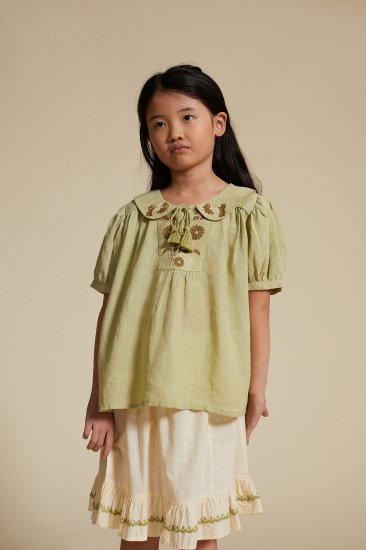 7/1 21時～40% SALE！！APOLINA NORA BLOUSE (Peridot)※3~9y