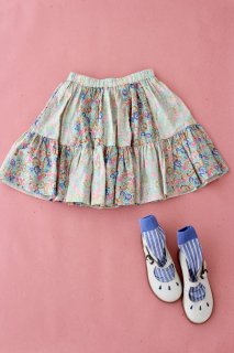 <img class='new_mark_img1' src='https://img.shop-pro.jp/img/new/icons14.gif' style='border:none;display:inline;margin:0px;padding:0px;width:auto;' />LAST 1！！ Bonjour diary  Patchwork Skirt  (Blue garden)※4y~12y