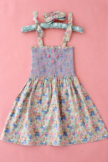 <img class='new_mark_img1' src='https://img.shop-pro.jp/img/new/icons14.gif' style='border:none;display:inline;margin:0px;padding:0px;width:auto;' />Bonjour diary  Long skirt 2Way Dress& HAIR CLIP SET  (Blue garden)※4y~12y