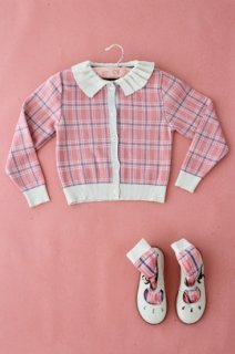 <img class='new_mark_img1' src='https://img.shop-pro.jp/img/new/icons14.gif' style='border:none;display:inline;margin:0px;padding:0px;width:auto;' />Bonjour diary organic cotton Cardigan Check  ( pink  ) ※ 4y~8y