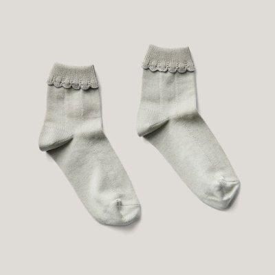 アパレル通販サイトランキング Scallop 追加販売！！SOORPLOOM Trim ※4yのみ (Moonstone) Socks その他