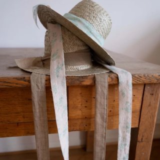 <img class='new_mark_img1' src='https://img.shop-pro.jp/img/new/icons14.gif' style='border:none;display:inline;margin:0px;padding:0px;width:auto;' />Summer   straw Hat from Germany ( green flower  tulle)