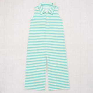 <img class='new_mark_img1' src='https://img.shop-pro.jp/img/new/icons20.gif' style='border:none;display:inline;margin:0px;padding:0px;width:auto;' />40% SALE!! MISHA & PUFF 　Terry polo jumpsuit  (aqua sky stripe)