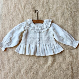 <img class='new_mark_img1' src='https://img.shop-pro.jp/img/new/icons14.gif' style='border:none;display:inline;margin:0px;padding:0px;width:auto;' />☆Bonjour diary 　CROP  BLOUSE  Ecru  pique  fabric  