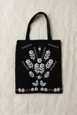 ☆Bonjour diary BIG TOTE BAG Black velvet - SEN_TO_SENCE