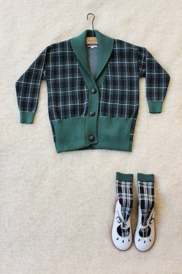 Sale!!Bonjour diary 　 checks socks 　２color（Green、Red） - SEN_TO_SENCE