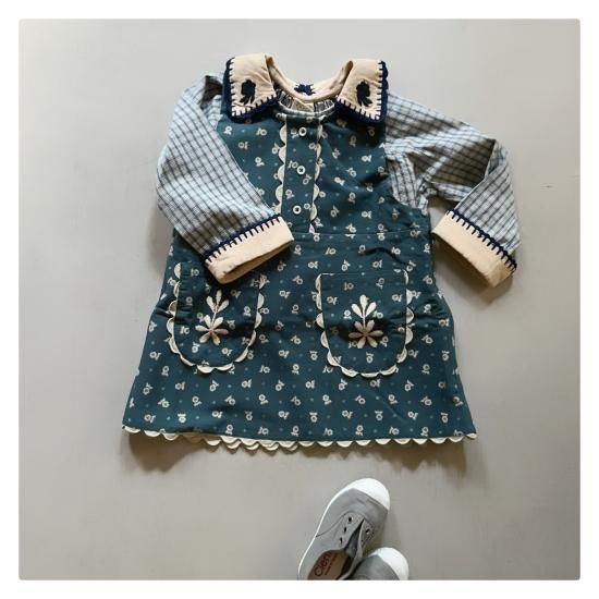 APOLINA HAZEL BLOUSE (worker check')※~11y - SEN_TO_SENCE
