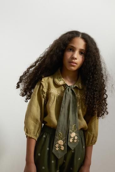apolina sally blouse 7-9y 新品 ネクタイ　ブラウス apolina sally blouse 7-9y 新品 ネクタイブラウス