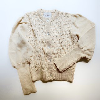 <img class='new_mark_img1' src='https://img.shop-pro.jp/img/new/icons20.gif' style='border:none;display:inline;margin:0px;padding:0px;width:auto;' />SALE!!LOUISE OPENWORK WOOL CARDIGAN Wool  ECRU FROM SPAIN 