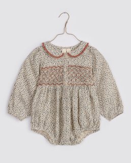 <img class='new_mark_img1' src='https://img.shop-pro.jp/img/new/icons20.gif' style='border:none;display:inline;margin:0px;padding:0px;width:auto;' />SALE LAST 1Little cottons ORGANIC  EMILIE  smocked Romper (corslip floral fog)
