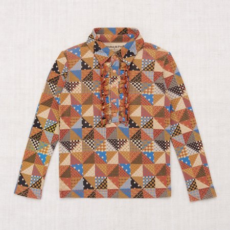 △40%SALE!! MISHA & PUFF BEAU Shirt _Cinnamon Patchwork - SEN_TO_SENCE