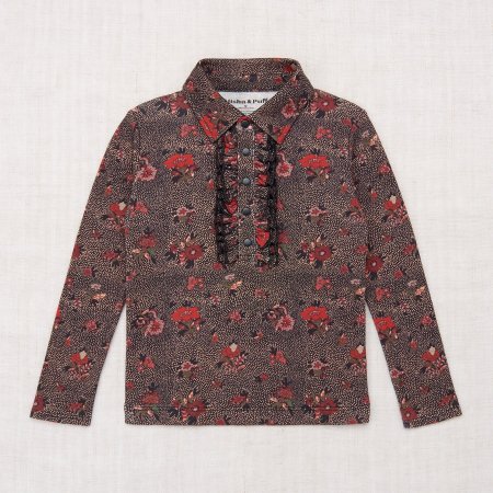 △40% SALE!! MISHA & PUFF BEAU Shirt _Licorice Holyoke Floral