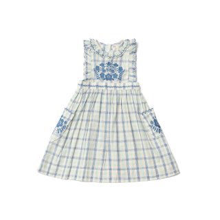 <img class='new_mark_img1' src='https://img.shop-pro.jp/img/new/icons14.gif' style='border:none;display:inline;margin:0px;padding:0px;width:auto;' />Clover dress Minty Chex (hand embroidary  ) from USA 