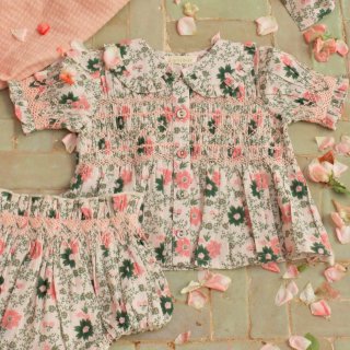 <img class='new_mark_img1' src='https://img.shop-pro.jp/img/new/icons14.gif' style='border:none;display:inline;margin:0px;padding:0px;width:auto;' />LAST 1Bonjour diary BABY handsmock blouse( Prarie in bloom)12m~2y