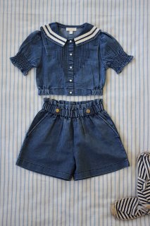 <img class='new_mark_img1' src='https://img.shop-pro.jp/img/new/icons14.gif' style='border:none;display:inline;margin:0px;padding:0px;width:auto;' />Bonjour diary DENIM SET  TOP  &  SHORTS   