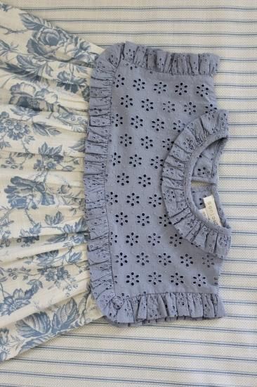 ⭐︎miiさま専用⭐︎bonjour diary PIA DRESS刺繍ワンピース Bonjour diary BLUE PIA DRESS ( broderie anglaise