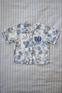 <img class='new_mark_img1' src='https://img.shop-pro.jp/img/new/icons14.gif' style='border:none;display:inline;margin:0px;padding:0px;width:auto;' />Bonjour diary BASEBALL SHIRT  blue tapestry   organic cotton