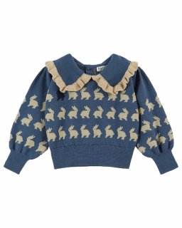 <img class='new_mark_img1' src='https://img.shop-pro.jp/img/new/icons14.gif' style='border:none;display:inline;margin:0px;padding:0px;width:auto;' />LAST 1EMILE ET IDA   Rabbit Pullover (lapin bleu) AA123