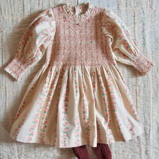 <img class='new_mark_img1' src='https://img.shop-pro.jp/img/new/icons14.gif' style='border:none;display:inline;margin:0px;padding:0px;width:auto;' />LAST 1Bonjour diary  HANDSMOCK DRESS Farandole stripes flowers  (2/3y)