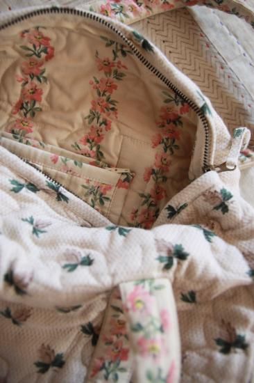 Bonjour diary SMALL BOWLING BAG Hazelnut flowers print