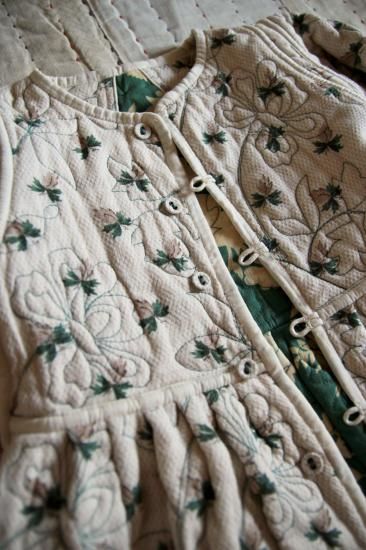 Bonjour diary REVERSIBLE QUILTED DRESS COAT Autumnal green