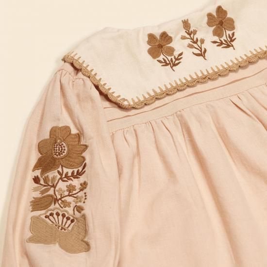 APOLINA Bette Blouse-Pink Sand (1～9y) - SEN_TO_SENCE