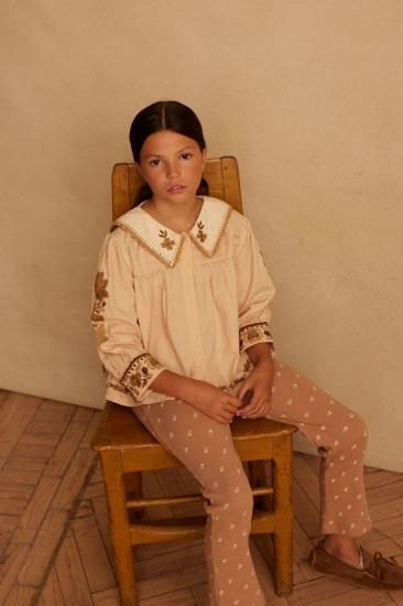APOLINA Bette Blouse-Pink Sand (1～9y) - SEN_TO_SENCE
