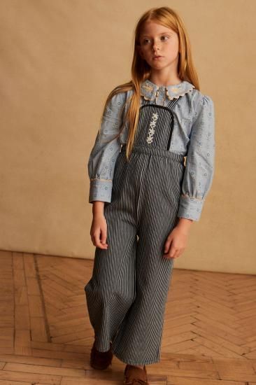 トップス APOLINA Cora Blouse APOLINA Cora Blouse-Folk Floral Blue Mist - SEN_TO_SENCE