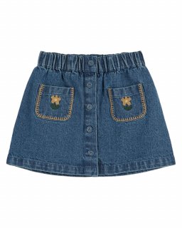 <img class='new_mark_img1' src='https://img.shop-pro.jp/img/new/icons14.gif' style='border:none;display:inline;margin:0px;padding:0px;width:auto;' />LAST 1EMILE ET IDAFLORAL POCKETS  DENIM  SKIRT EMBROIDER  AA060A 