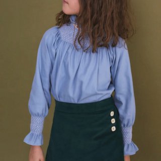 <img class='new_mark_img1' src='https://img.shop-pro.jp/img/new/icons14.gif' style='border:none;display:inline;margin:0px;padding:0px;width:auto;' />NEW cobalt smocked blouse FROM SPAIN 