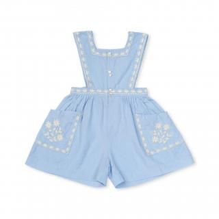 <img class='new_mark_img1' src='https://img.shop-pro.jp/img/new/icons14.gif' style='border:none;display:inline;margin:0px;padding:0px;width:auto;' />LALI KIDS   Clara  Romper  in  Airy  Blue  Linen    From USA