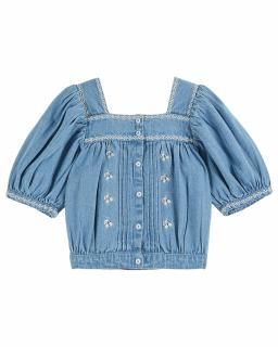 <img class='new_mark_img1' src='https://img.shop-pro.jp/img/new/icons14.gif' style='border:none;display:inline;margin:0px;padding:0px;width:auto;' />EMILE ET IDA AB029   BLOUSE  CHAMBRAY  BRODEE  _DENIM   LIGHT  