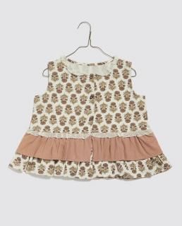 <img class='new_mark_img1' src='https://img.shop-pro.jp/img/new/icons14.gif' style='border:none;display:inline;margin:0px;padding:0px;width:auto;' />Little cottons    Bonnie blouse Jaipur Floral in Tea Rose