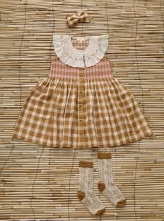 <img class='new_mark_img1' src='https://img.shop-pro.jp/img/new/icons14.gif' style='border:none;display:inline;margin:0px;padding:0px;width:auto;' />Bonjour diary   Ibiza top   & Hair clip  Caramel honeycomb check ✿