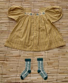 <img class='new_mark_img1' src='https://img.shop-pro.jp/img/new/icons14.gif' style='border:none;display:inline;margin:0px;padding:0px;width:auto;' />LAST!!!Bonjour diary   Blouse  Curry  Transat  Stripe  ✿